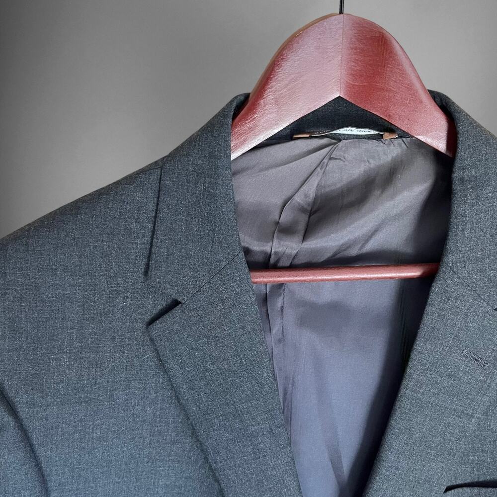 VTG Merona Wool Blend Blazer Jacket Colombia Made 46R Sports Coat Preppy Office - Picture 6 of 7